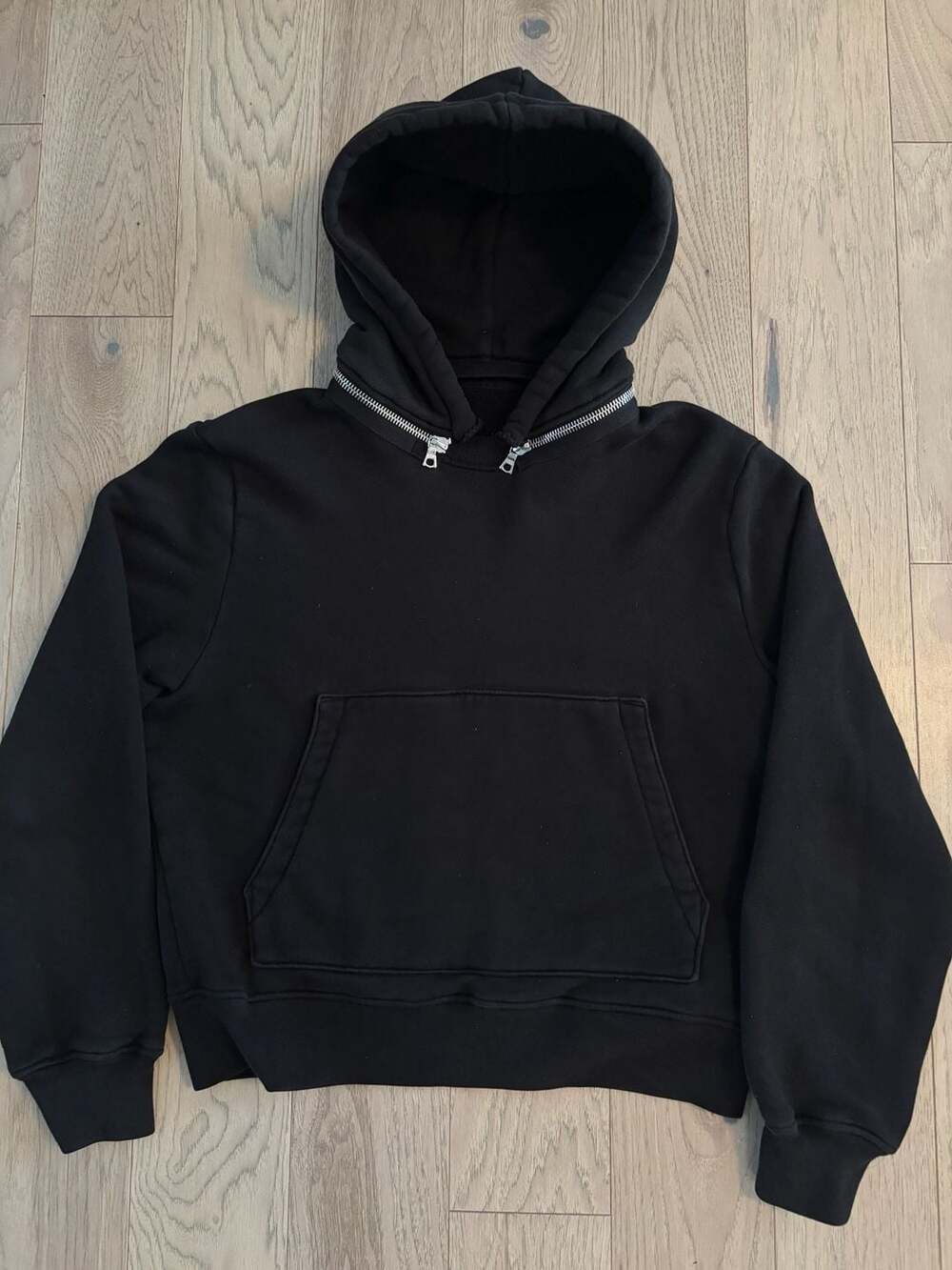Amiri Black Removable Hood Zip-Away Hoodie